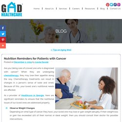 Nutrition Reminders for Patients with Cancer