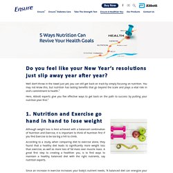 5 Ways Nutrition Can Revive Your Health Goals - Ensure® India