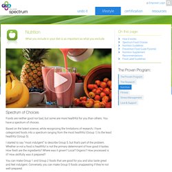 Nutrition - The Ornish SpectrumThe Ornish Spectrum