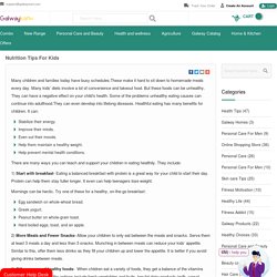 Nutrition Tips For Kids