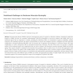 Nutritional Challenges in Duchenne Muscular Dystrophy