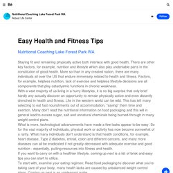 Nutritional Coaching Lake Forest Park WA on Behance