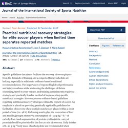 Practical nutritional recovery strategies for elite soccer players when limited time separates repeated matches