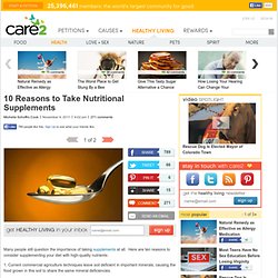 10 Reasons to Take Nutritional Supplements