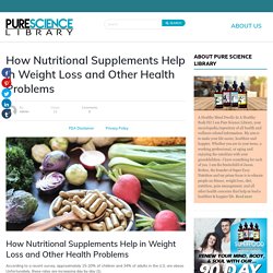 How Nutritional Supplement Help in Weight Loss