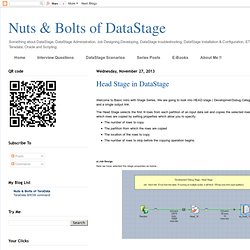 Head Stage in DataStage