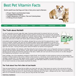 Nuvet Reviews : The Secret of Perfect Health for Pets
