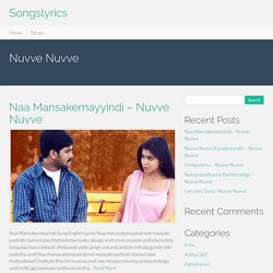 Nuvve Nuvve Songs Lyrics