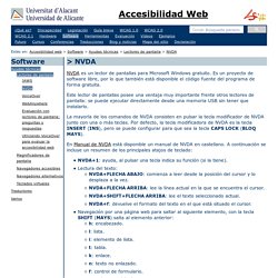 Accesibilidad Web: NVDA