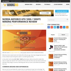 Nvidia GeForce GTX 1050 / 1050Ti Mining Performance Review - 1st Mining Rig