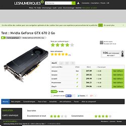 Nvidia GeForce GTX 670 2 Go : test, actualité, prix, caractéristiques