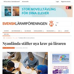 Nyanlända ställer nya krav på läraren