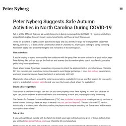 Peter Nyberg: Safe Autumn Activities in North Carolina During COVID-19