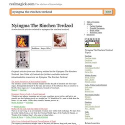Nyingma The Rinchen Terdzod