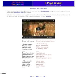 NZ Folk Song * E Papa (stick game)