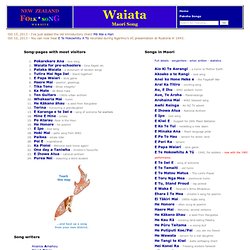 NZ Folksong * Maori Songs