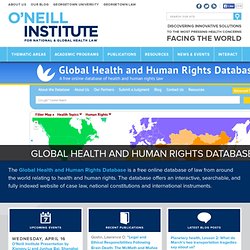 The O'Neill Institute for National and Global Health Law