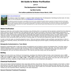 OA Guide to Water Purification