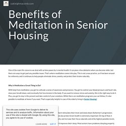 Benefits of Meditation in Senior Housing