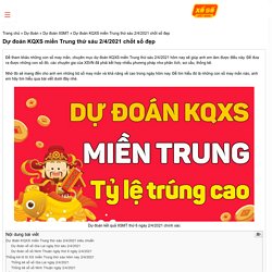 Dự đoán KQXS Miền Trung Thứ Sáu 2/4/2021 Chốt Số đẹp