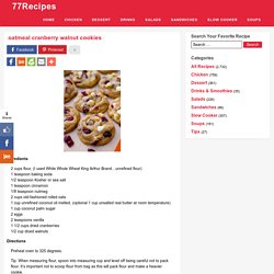 oatmeal cranberry walnut cookies