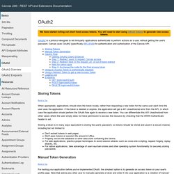 OAuth2 - Canvas LMS REST API Documentation