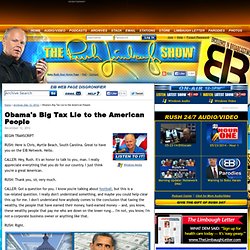 Obama's Big Tax Lie to the American People