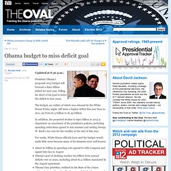 Obama budget to miss deficit goal