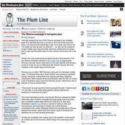The Obama campaign’s real game plan - The Plum Line