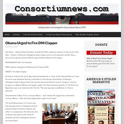 Obama Urged to Fire DNI Clapper