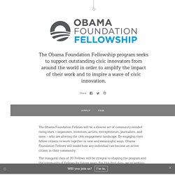 Obama Foundation Fellowship