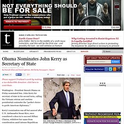 Obama Nominates John Kerry as Secretary of State