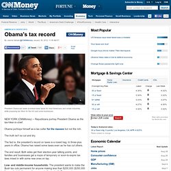 Obama's tax record - Jan. 30