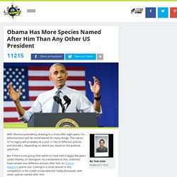 Obama Has More Species Named After Him Than Any Other US President