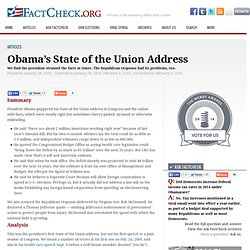 Obama’s State of the Union Address
