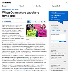 When Obamacare sabotage turns cruel