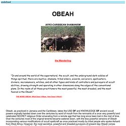 OBEAH: Afro-Caribbean Shamanism