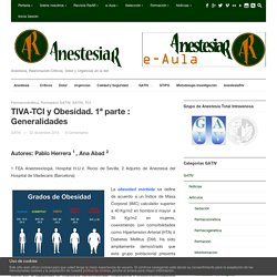 TIVA-TCI y Obesidad. 1ª parte : Generalidades