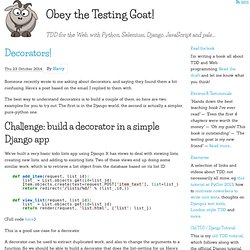 Obey the Testing Goat!