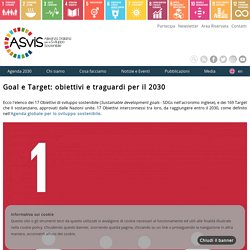 Goal e Target: obiettivi e traguardi per il 2030 - Alleanza Italiana per lo Sviluppo Sostenibile