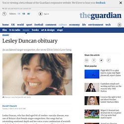 Lesley Duncan obituary