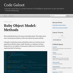Ruby Object Model: Methods - Code Galoot