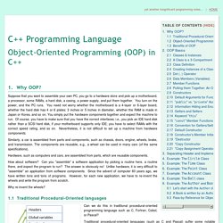 Object-oriented Programming (OOP) in C++