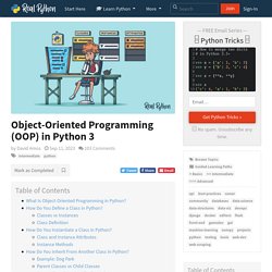 Object-Oriented Programming (OOP) in Python 3