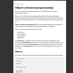 Object oriented programming