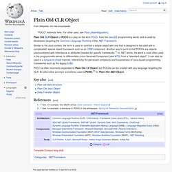 Plain Old CLR Object
