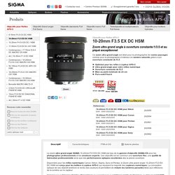 Objectif ultra grand-angle SIGMA 10-20 F3.5 EX DC HSM - Sigma-photo.fr