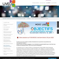 MOOC Objectifs de Développement durable - Uved