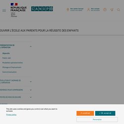 SITE Canopé : Ouvrir l’école aux parents pour la réussite des enfants