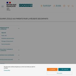 SITE Canopé : Ouvrir l’école aux parents pour la réussite des enfants